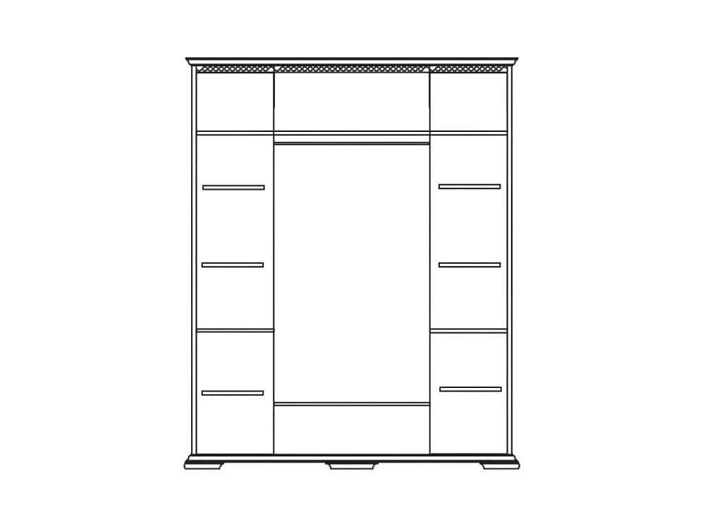 Шкафы для одежды - Шкаф для одежды ЛИКА, Белая эмаль, ММ-137-01/04Б(2) - Белорусская мебель