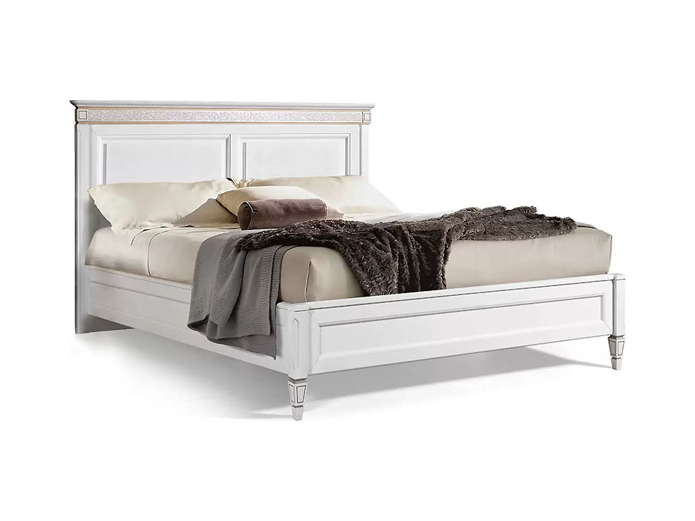 Кровати - Кровать двуспальная БРИСТОЛЬ, Белый дуб с патиной, ГМ 6481В-01(1) - Белорусская мебель
