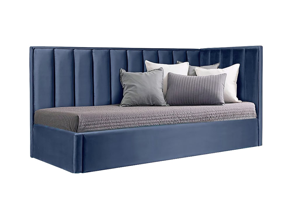 Интерьерные мягкие кровати - Кровать односпальная ЕВА с боковым щитом (90)(1) - Белорусская мебель