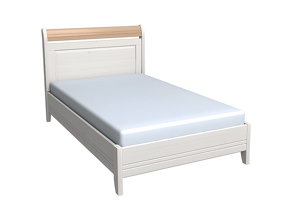 Кровати - Кровать БЕЙЛИ без изножья (120), Белый воск + антик(1) - Белорусская мебель