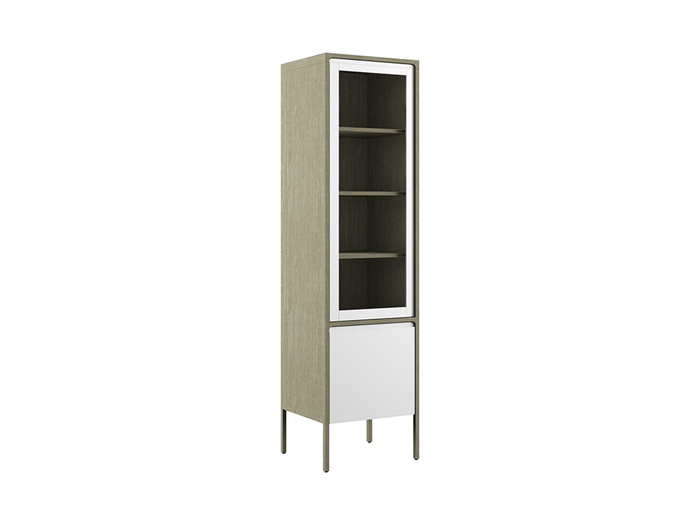 Шкафы с витриной - Шкаф с витриной ХИТРОУ D2(1) - Белорусская мебель