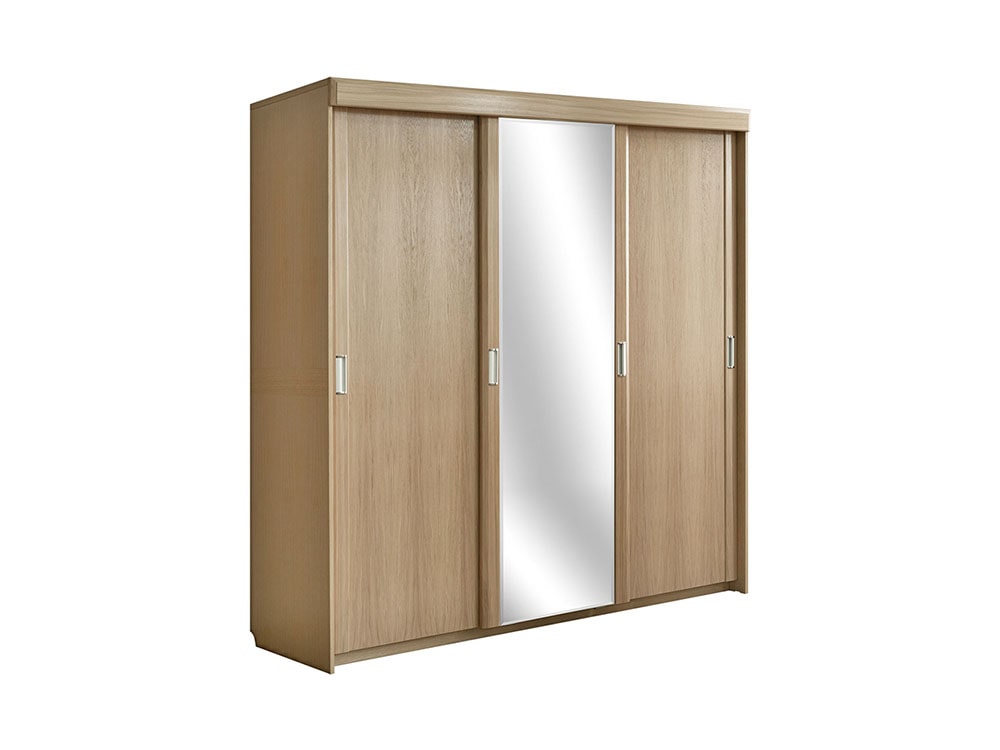 Шкафы для одежды - Шкаф-купе 3д ЛАЙМА, Дуб Разбеленный(1) - Белорусская мебель
