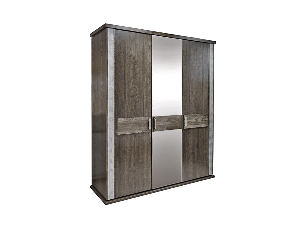 Шкафы для одежды - Шкаф для одежды ТУНИС П344.01, Венге с серебром(1) - Белорусская мебель