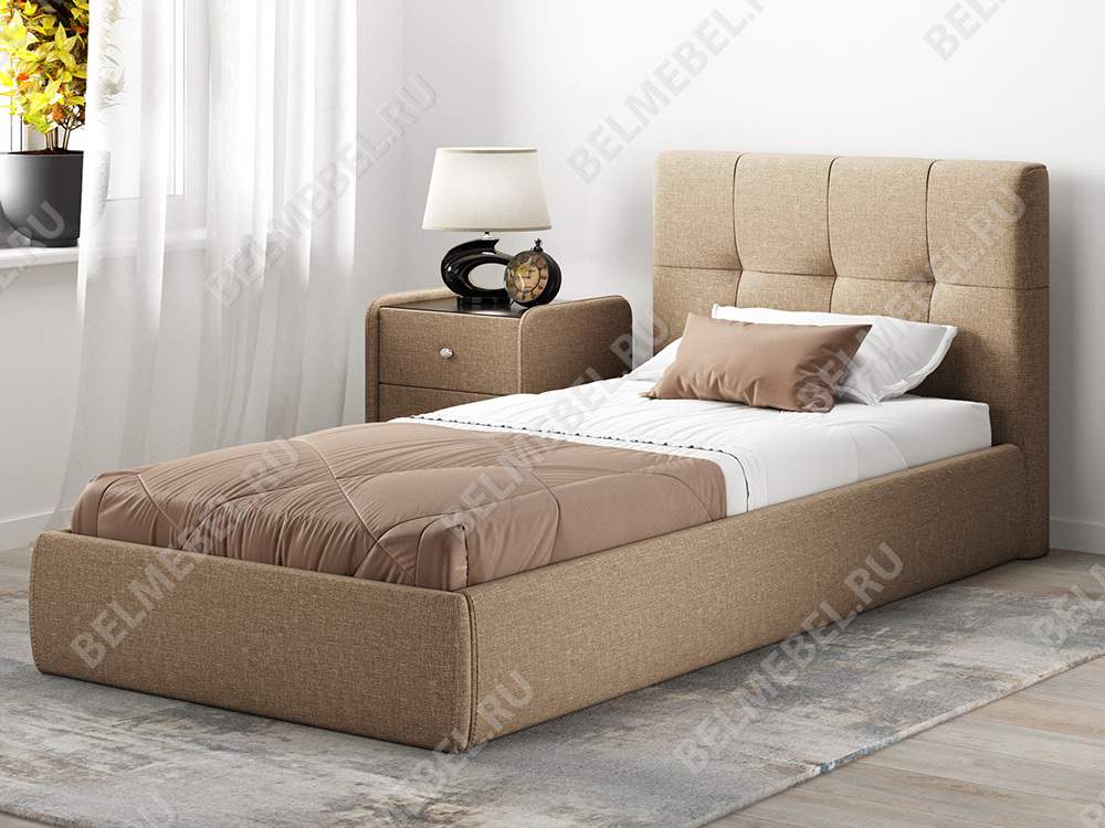 Интерьерные мягкие кровати - Кровать НИКОЛЕТТИ (90) Саванна 02(2) - Белорусская мебель