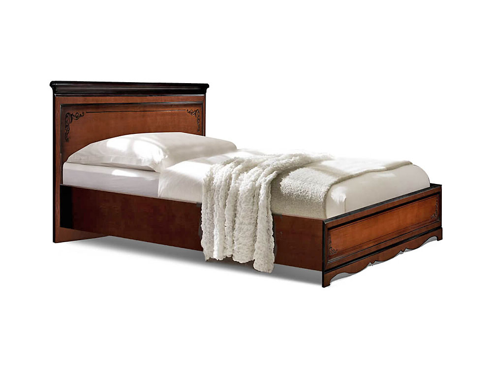 Кровати - Кровать односпальная ЛОЛИТА ГМ 8804В-02 (120) Махагон(1) - Белорусская мебель