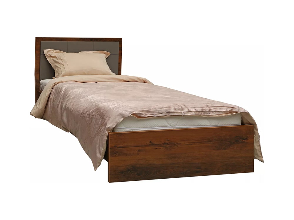 Кровати - Кровать одинарная МОНАКО, Дуб Саттер + Серый мокко(1) - Белорусская мебель
