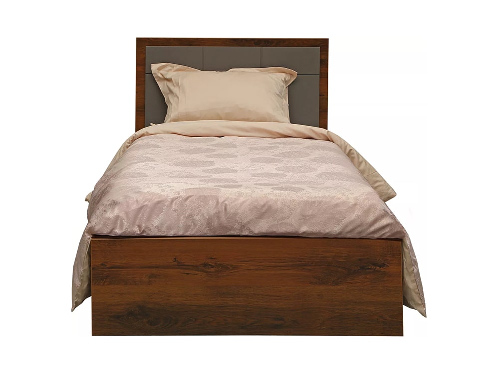 Кровати - Кровать одинарная МОНАКО, Дуб Саттер + Серый мокко(2) - Белорусская мебель