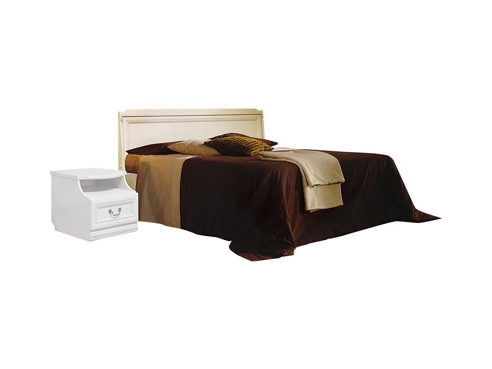 Кровати - Кровать двуспальная НИНЕЛЬ, 18Б, белая эмаль(3) - Белорусская мебель