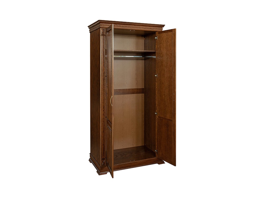 Шкафы для одежды - Шкаф для одежды ВЕРДИ 2д, Черешня с золочением, П3.487.1.26(3) - Белорусская мебель