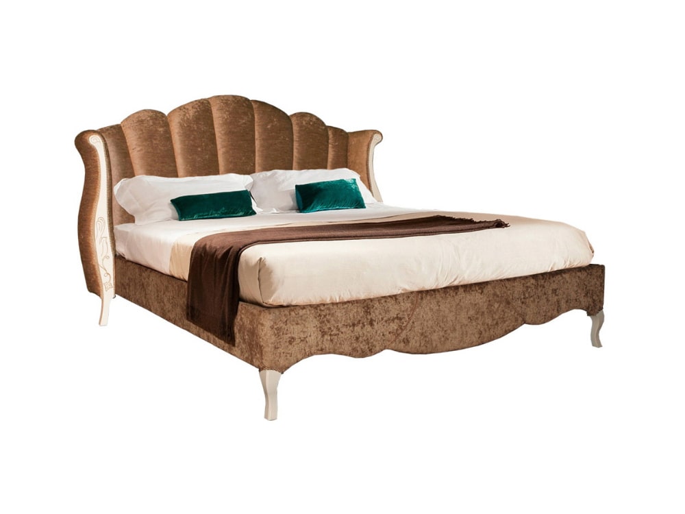 Кровати - Кровать двуспальная ТРИО тип Б-1, (180) Белая эмаль золото(1) - Белорусская мебель