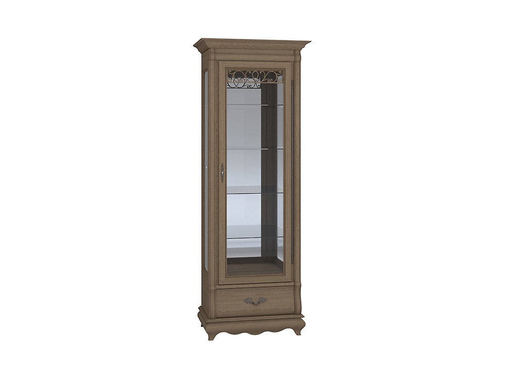 Шкафы с витриной - Шкаф с витриной ОСКАР, ручка слева, Классик, ММ-210-10/01(1) - Белорусская мебель
