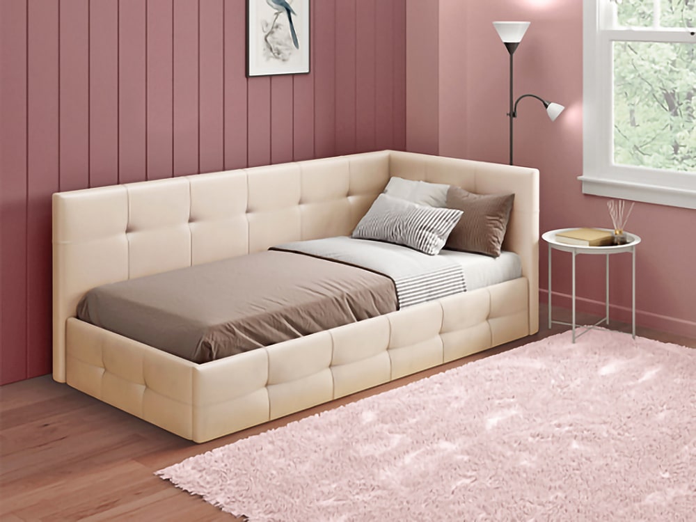 Интерьерные мягкие кровати - Кровать БОСС, Бархат 09 (90)(5) - Белорусская мебель