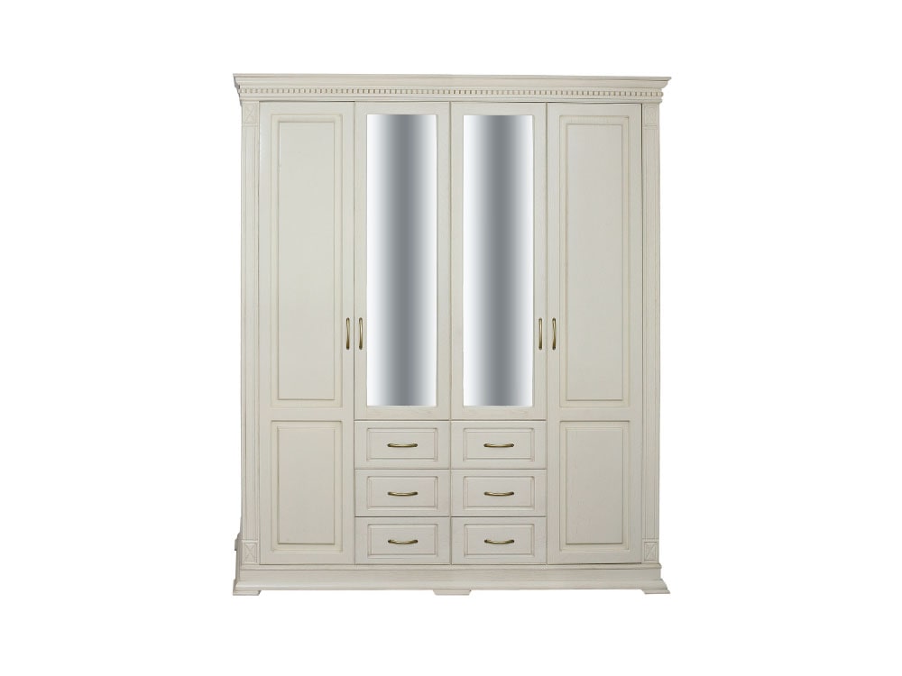 Шкафы для одежды - Шкаф для одежды ВЕРДИ, Слоновая кость, П3.487.1.01(1) - Белорусская мебель