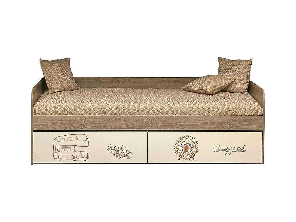 Кровати в детскую - Кровать БРИТИШ, Дуб трюфельный + крем, П551.20(3) - Белорусская мебель