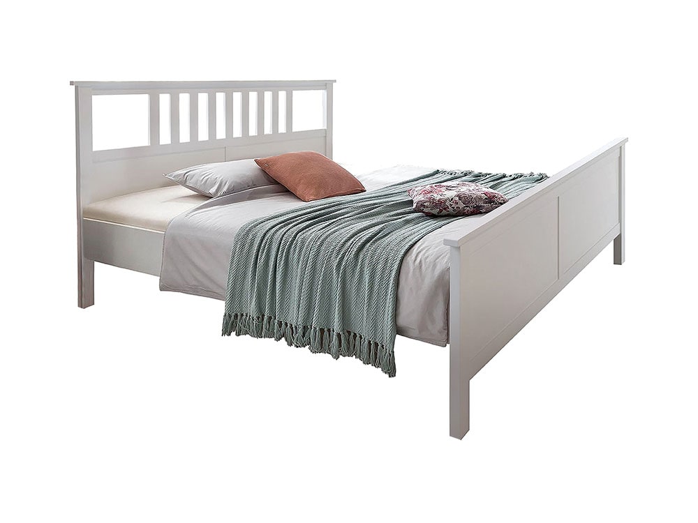 Кровати - Кровать двуспальная НОРТОН (160), Белый воск(1) - Белорусская мебель