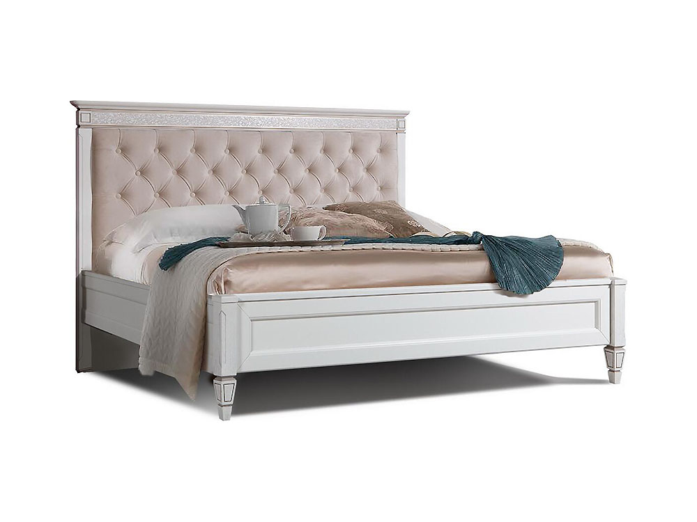 Кровати - Кровать двуспальная БРИСТОЛЬ, Белый дуб с патиной, ГМ 6481(1) - Белорусская мебель