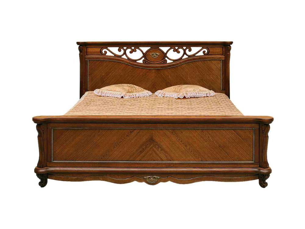 Кровати - Кровать двуспальная АЛЕЗИ (изножье высокое), Античная бронза, 2-16(1) - Белорусская мебель