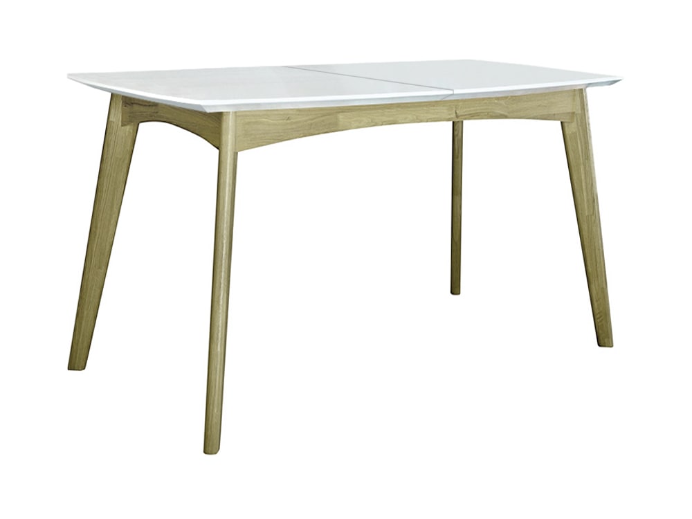 Столы обеденные - Стол раскладной МОНИКА Р, Молоко + Дуб натуральный(1) - Белорусская мебель