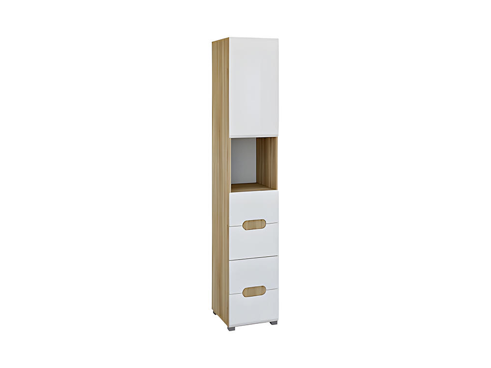 Шкафы для одежды - Шкаф комбинированный ЛЕОНАРДО, Белое дерево + Дуб сонома(1) - Белорусская мебель