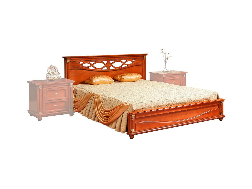 Кровати - Кровать двуспальная ВАЛЕНСИЯ, Каштан, П254.51 2М(1) - Белорусская мебель