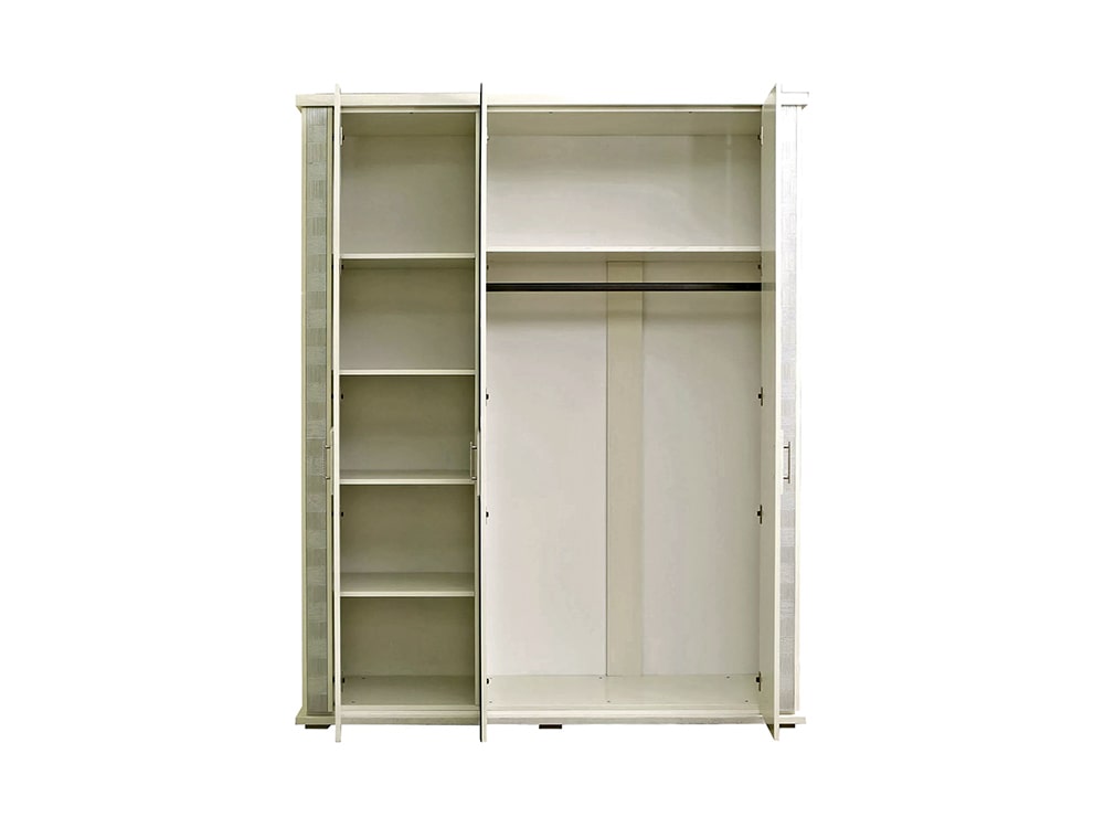 Шкафы для одежды - Шкаф для одежды ТУНИС П344.01, Слоновая кость с серебром(2) - Белорусская мебель