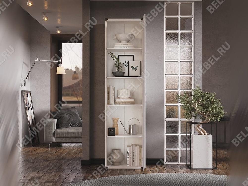 Шкафы в гостиную - Одностворчатый шкаф-пенал Индиана, Сосна Каньон(3) - Белорусская мебель