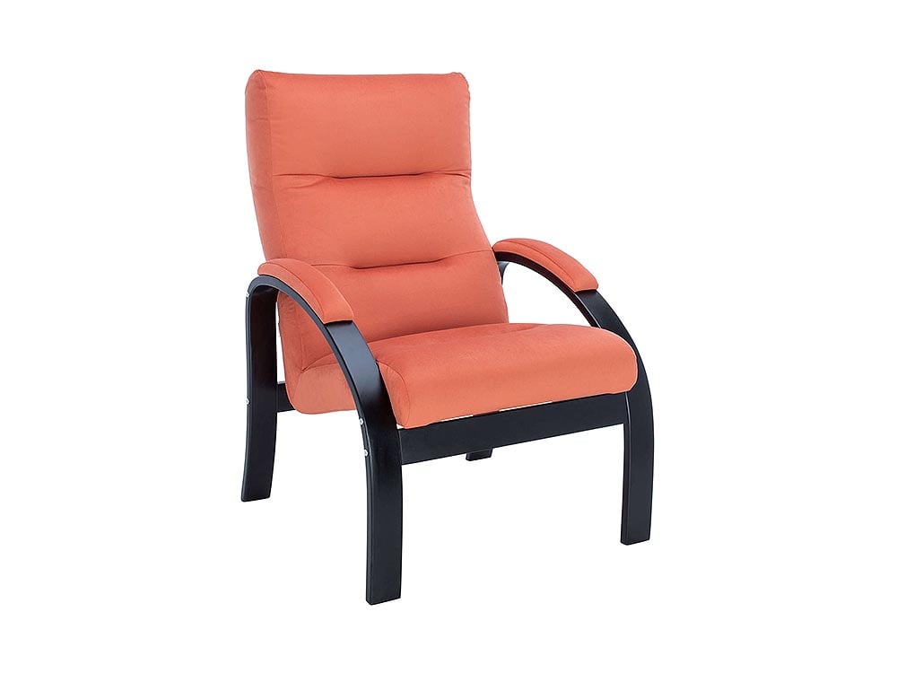 Кресла в гостиную - Кресло ЛИОН, Венге + Велюр V39 оранжевый(1) - Белорусская мебель