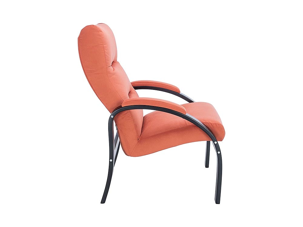 Кресла в гостиную - Кресло ЛИОН, Венге + Велюр V39 оранжевый(3) - Белорусская мебель