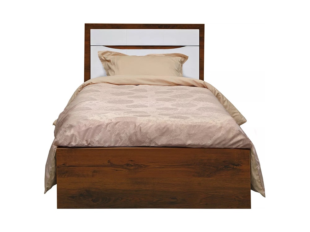 Кровати - Кровать одинарная МОНАКО, Дуб Саттер + Белый глянец(2) - Белорусская мебель