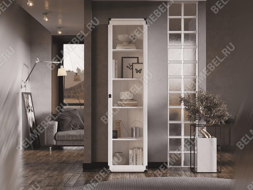 Шкафы с витриной - Витрина Индиана одностворчатая, Сосна Каньон(2) - Белорусская мебель