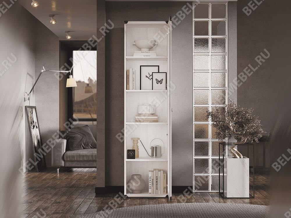 Шкафы с витриной - Витрина Индиана одностворчатая, Сосна Каньон(3) - Белорусская мебель