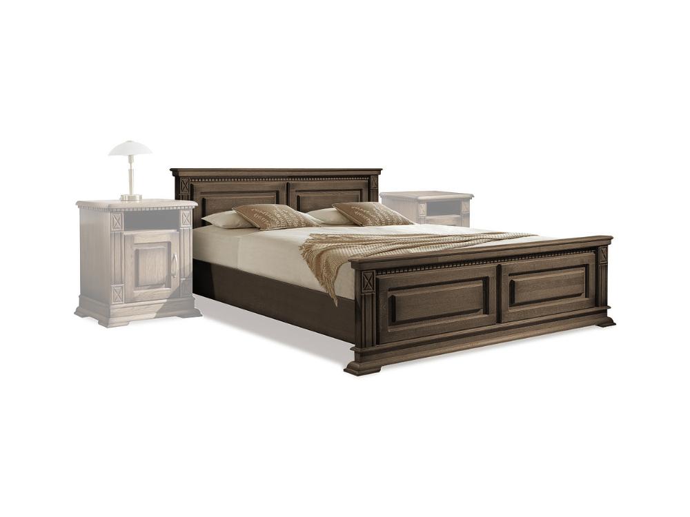 Кровати - Кровать двуспальная ВЕРДИ ЛЮКС (изножье высокое), Венге, П434.07м(1) - Белорусская мебель