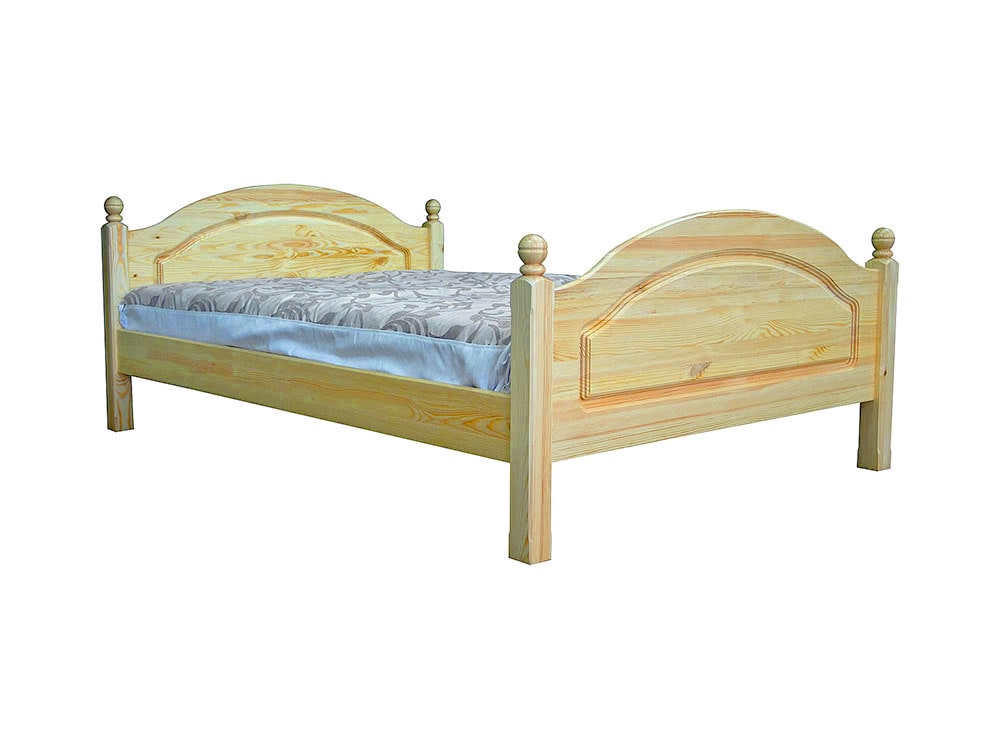 Кровати - Кровать 2-16 ЛОТОС, высокое изножье, Сосна натуральная(1) - Белорусская мебель