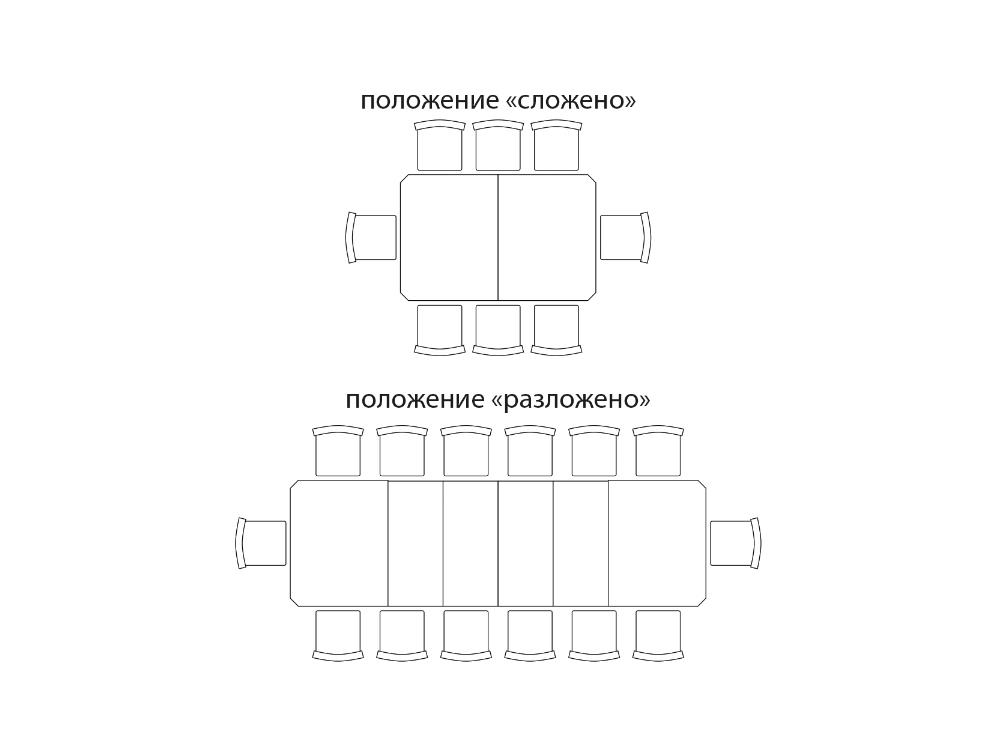 Столы обеденные - Стол обеденный ВЕРДИ, Венге, П3.487.4.28(3) - Белорусская мебель