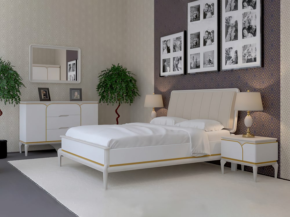 Наборы спален - Спальня АЛЕКО (Айвори+жемчужный дуб)(1) - Белорусская мебель