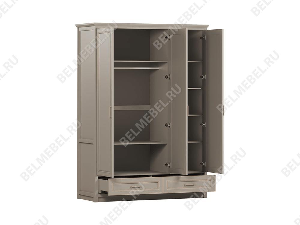 Шкафы для одежды - Шкаф трехстворчатый с зеркалом Classic, Глиняный серый(2) - Белорусская мебель