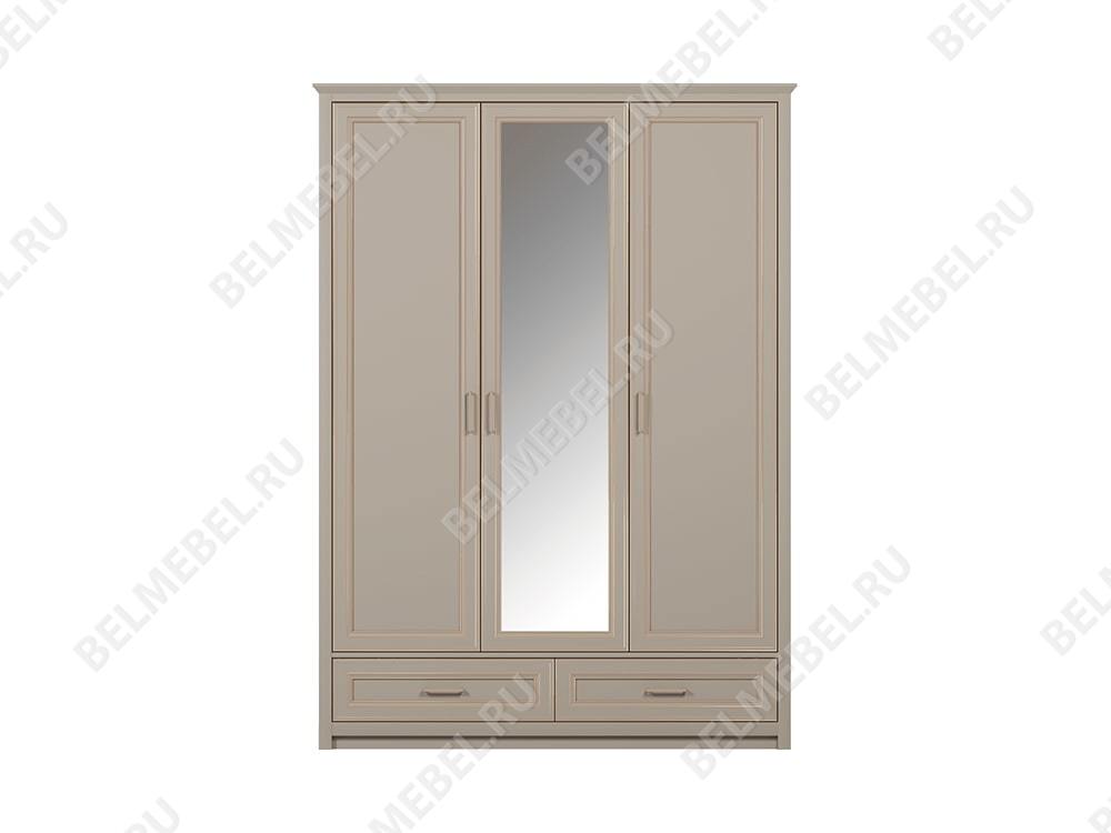 Шкафы для одежды - Шкаф трехстворчатый с зеркалом Classic, Глиняный серый(3) - Белорусская мебель