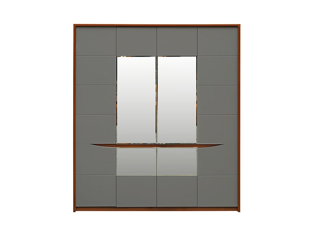 Шкафы для одежды - Шкаф для одежды МОНАКО, Дуб Саттер + Серый мокко,4 двери(2) - Белорусская мебель