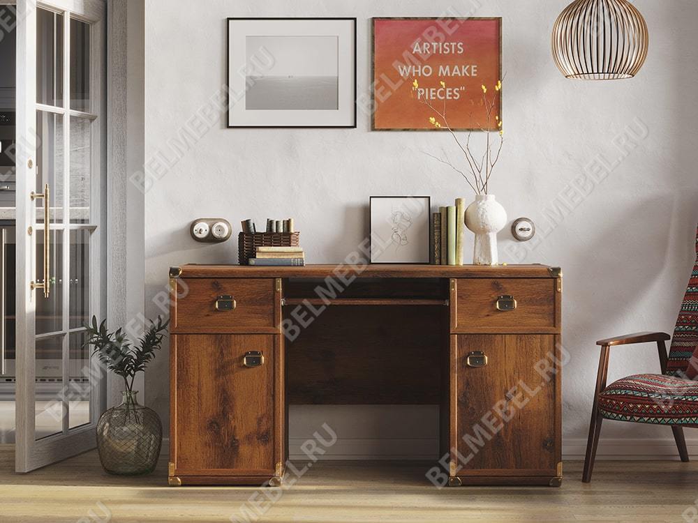 Столы письменные и парты - Большой письменный стол Индиана, Дуб Саттер(3) - Белорусская мебель