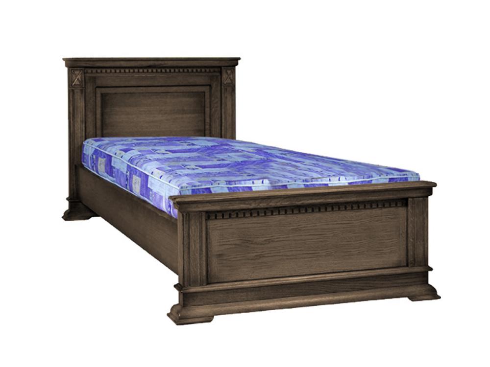 Кровати - Кровать односпальная ВЕРДИ ЛЮКС (80), изножье низкое, Венге(1) - Белорусская мебель