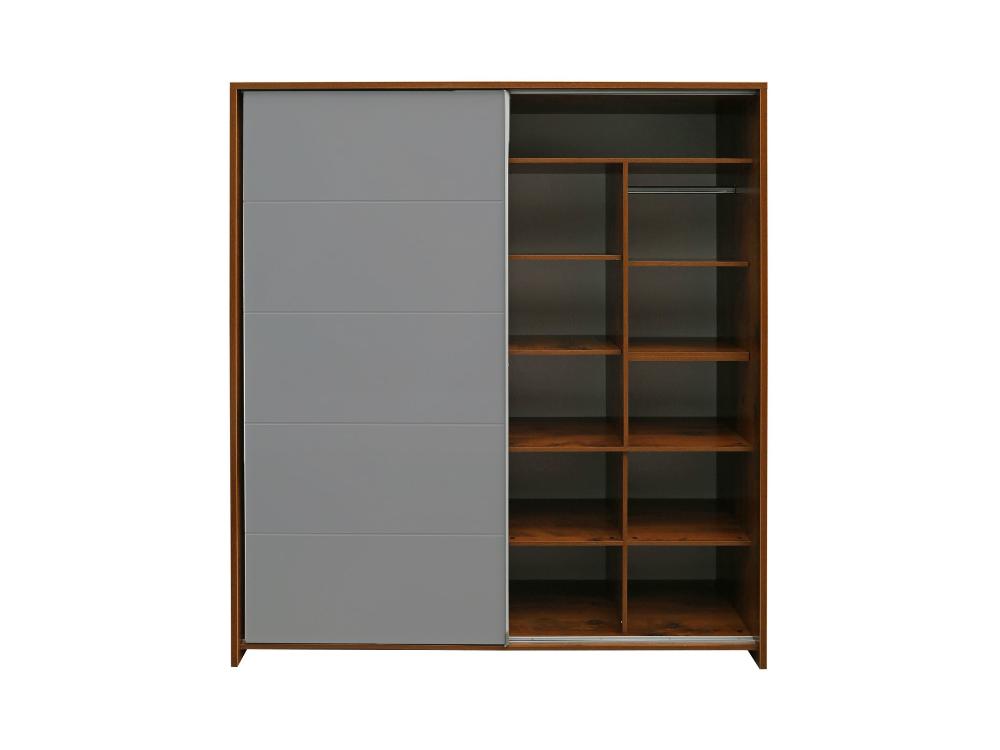 Шкафы для одежды - Шкаф-купе МОНАКО, Дуб Саттер + Серый мокко(3) - Белорусская мебель