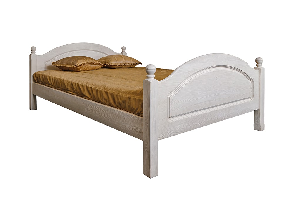 Кровати - Кровать 2-14 ЛОТОС, высокое изножье, Брашированный крем(1) - Белорусская мебель