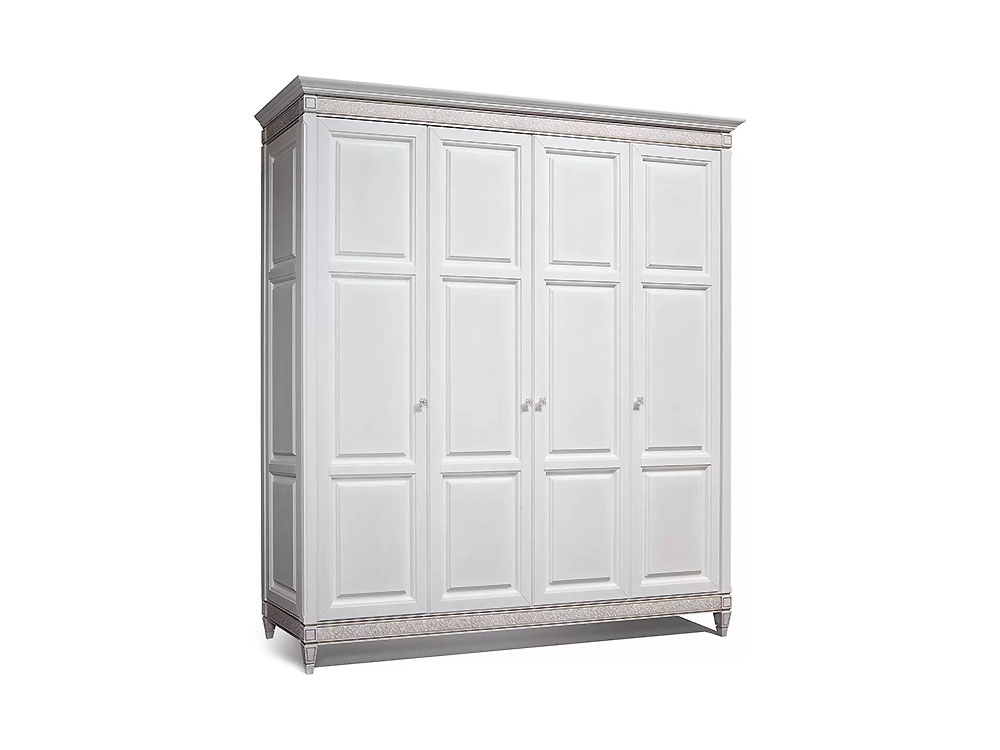 Шкафы для одежды - Шкаф для одежды БРИСТОЛЬ, Белый дуб с патиной, ГМ 6454(1) - Белорусская мебель
