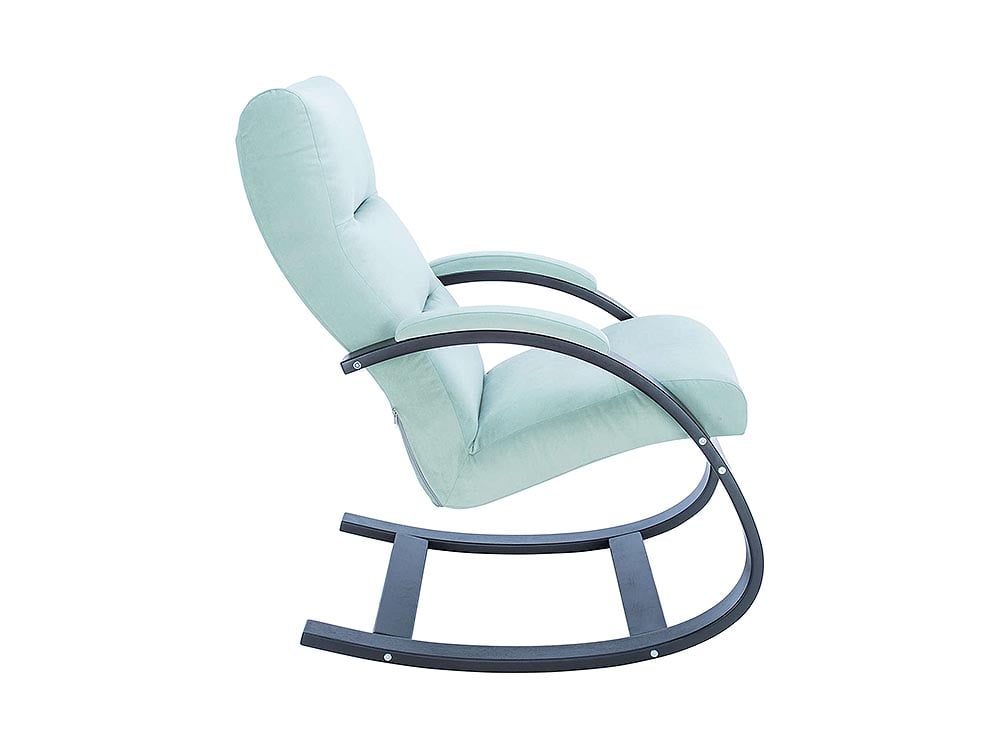 Кресла в гостиную - Кресло-качалка МИЛАНО, Венге + Велюр V14 бирюзовый(3) - Белорусская мебель