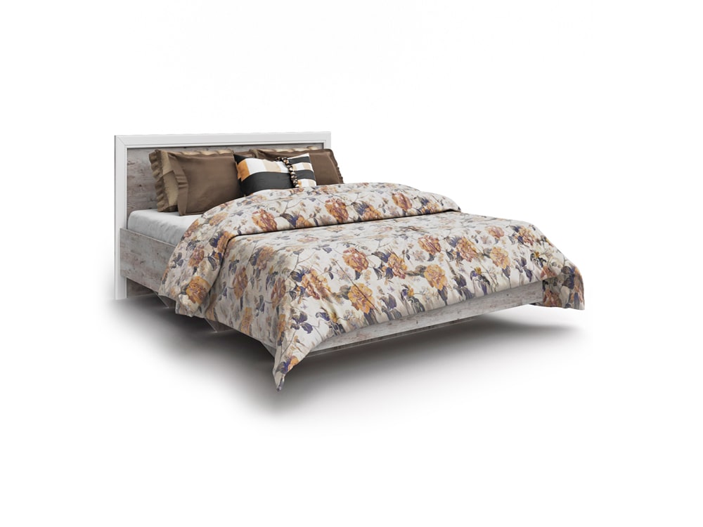 Кровати - Кровать ЭСТЕЛЬ, Сосна натуральная + Дуб Полярный (120)(1) - Белорусская мебель