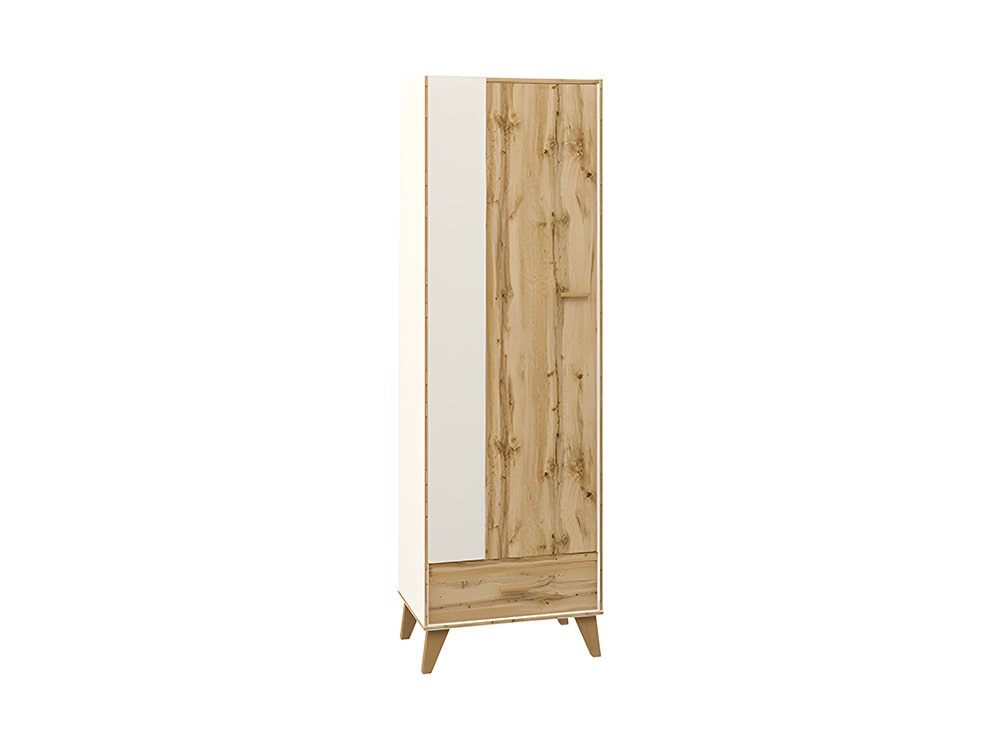 Шкафы в гостиную - Шкаф комбинированный СКАНДИ, Дуб Вотан + Белый МН-036-09(1) - Белорусская мебель