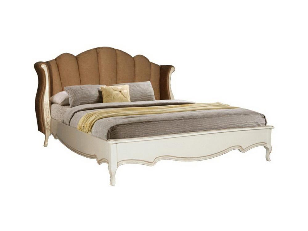 Кровати - Кровать двуспальная ТРИО тип Б-2, (160) Белая эмаль золото(1) - Белорусская мебель