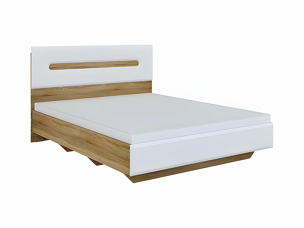 Кровати - Кровать ЛЕОНАРДО (160) Белое дерево + Дуб сонома(1) - Белорусская мебель