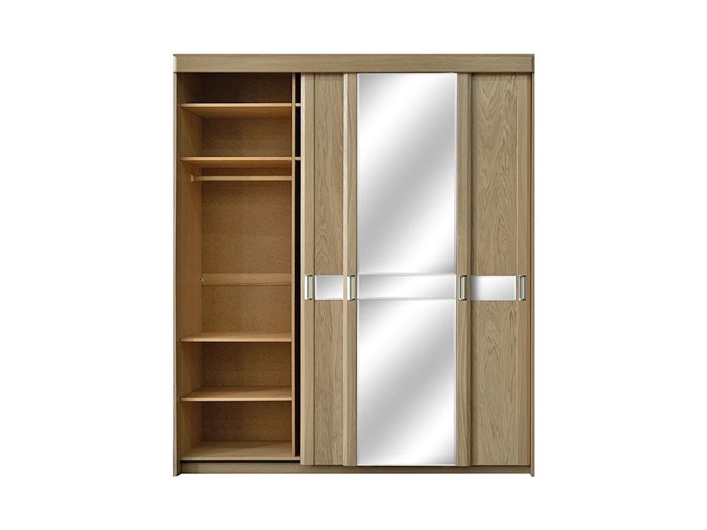 Шкафы для одежды - Шкаф-купе 3Д ЛАЙМА, Дуб Разбеленный(4) - Белорусская мебель