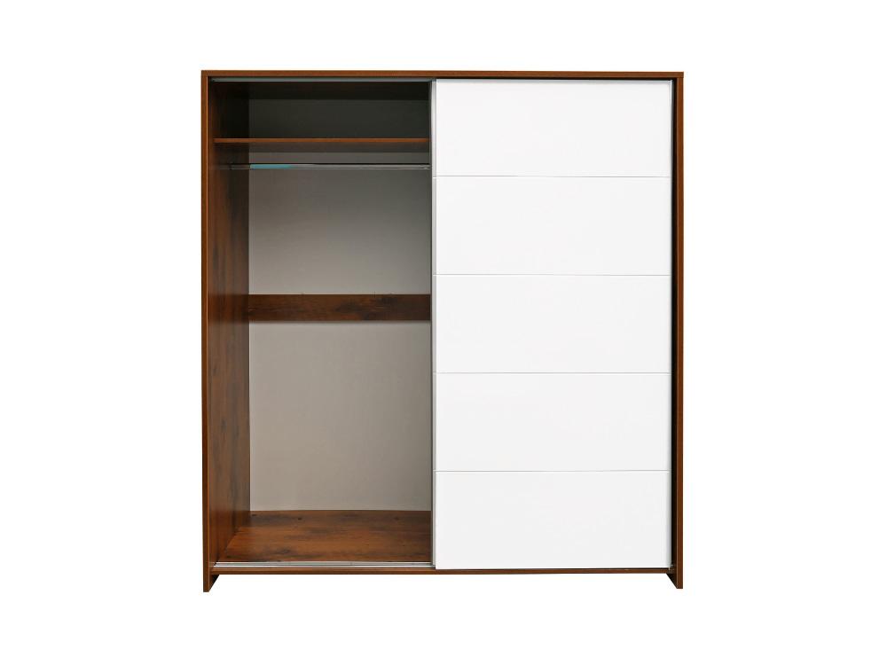 Шкафы для одежды - Шкаф-купе МОНАКО, Дуб Саттер + Белый глянец(5) - Белорусская мебель